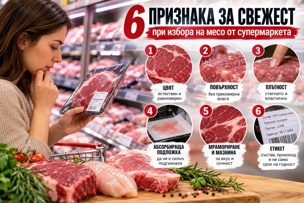 6 признака за свежест при избора на месо от супермаркета